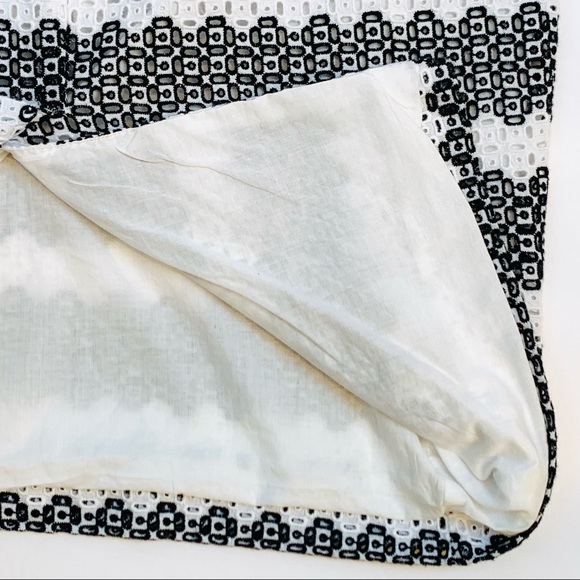 Pure Collection Sleeveless Midi Knee Length Dress. Size 6. Black & White Eyelet - Picture 6 of 11